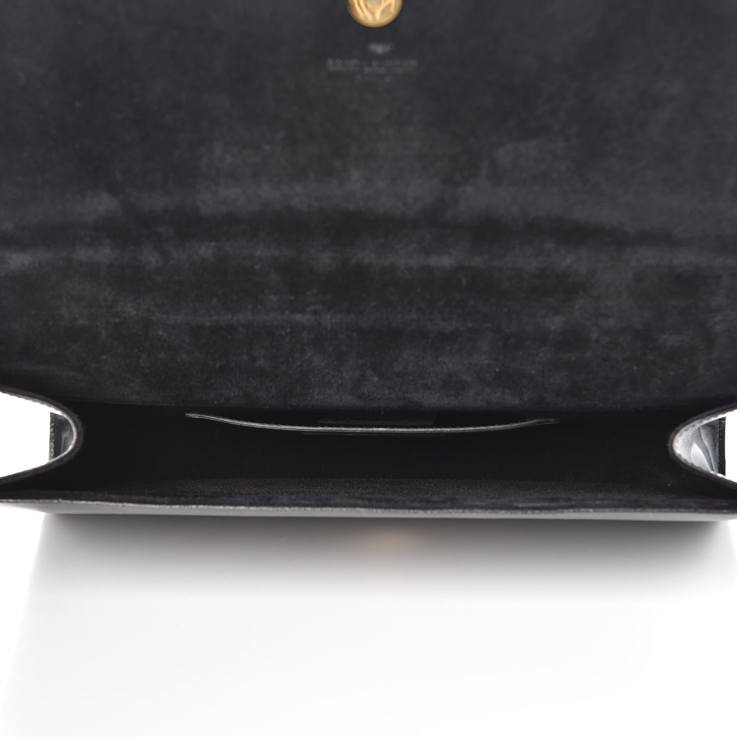 Saint Laurent Patent Cassandre Tassel Clutch Black 5 of 14