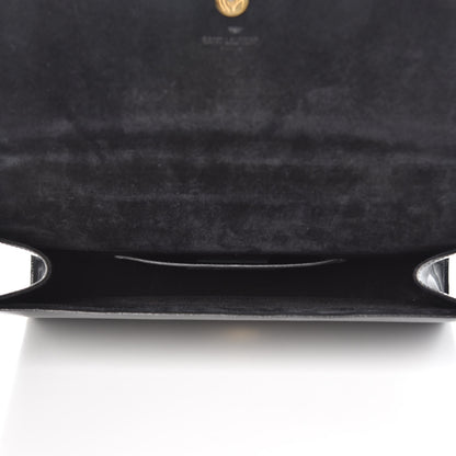 Saint Laurent Patent Cassandre Tassel Clutch Black 5 of 14