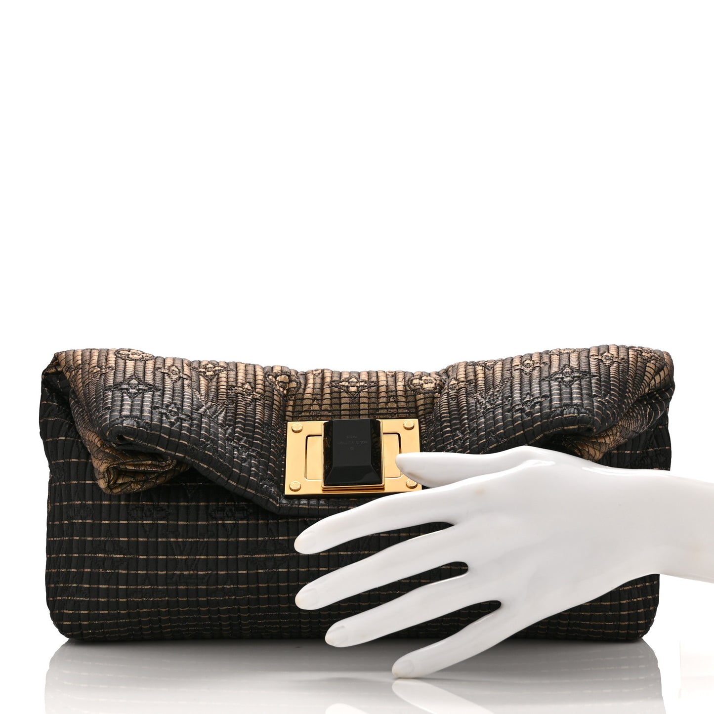 Jacquard Quilted Monogram Altair Clutch Bronze