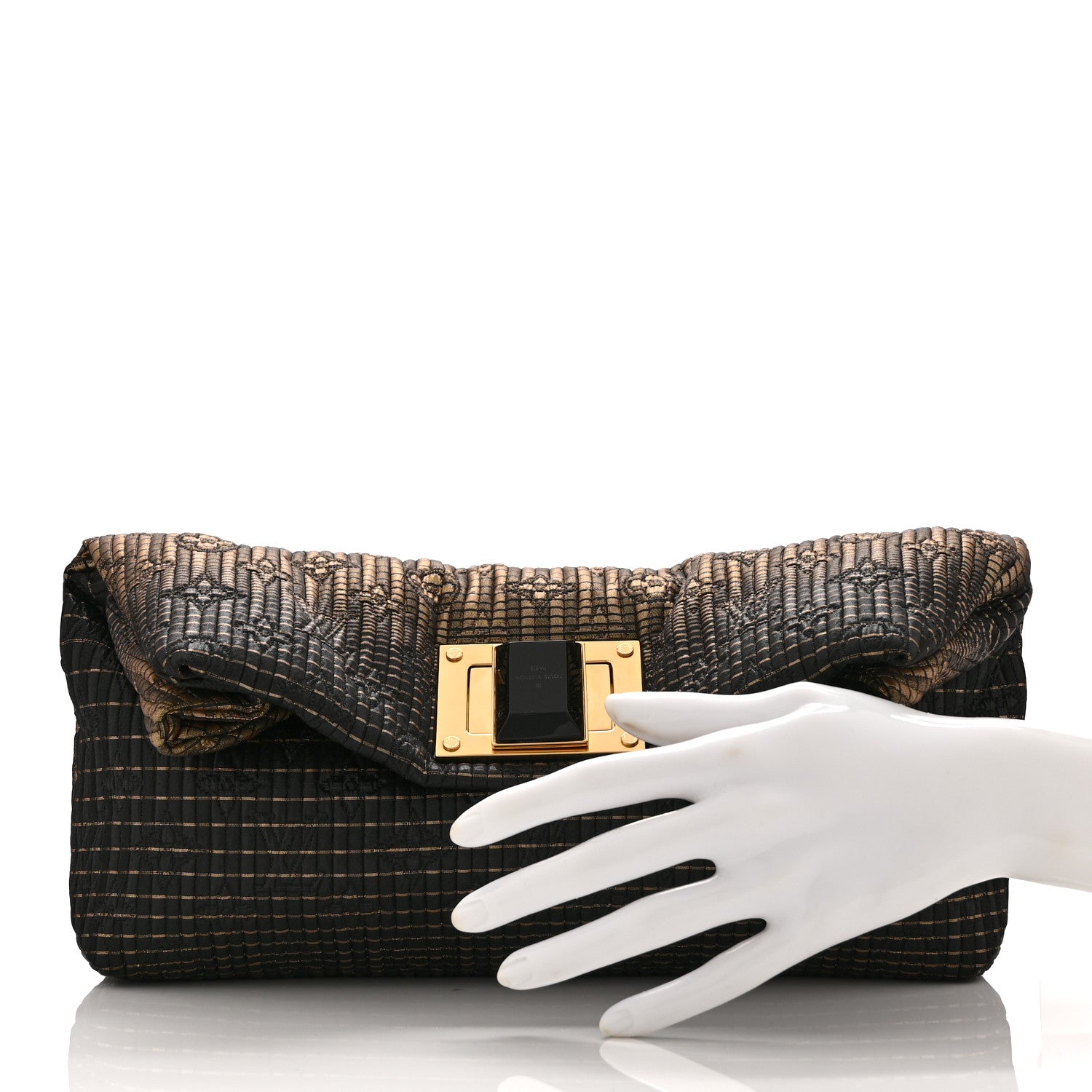 Louis Vuitton Jacquard Quilted Monogram Altair Clutch Bronze 2 of 11