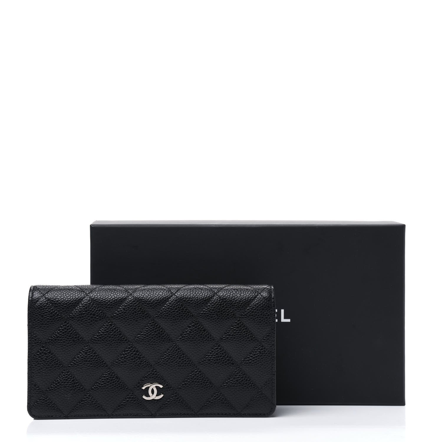 Chanel Caviar Quilted Yen Wallet Black 19 of 19