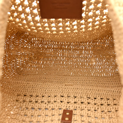 Saint Laurent Raffia Monogram Hobo Naturale 5 of 10