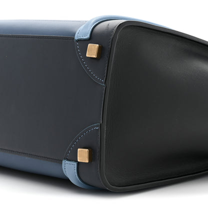 Celine Smooth Calfskin Micro Tri-Color Luggage Deep Sea 7 of 12