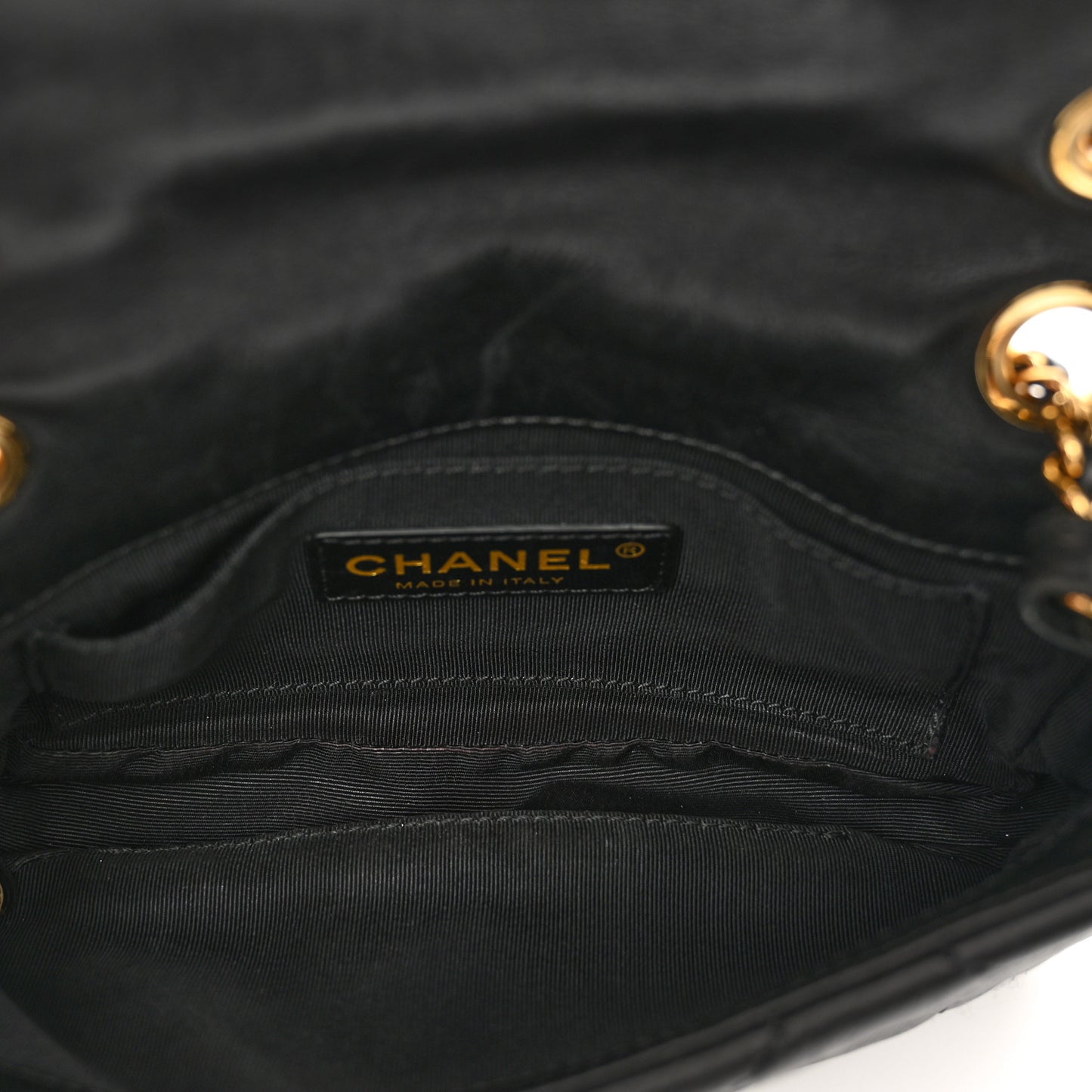 Calfskin Mini Chain Me Flap Black