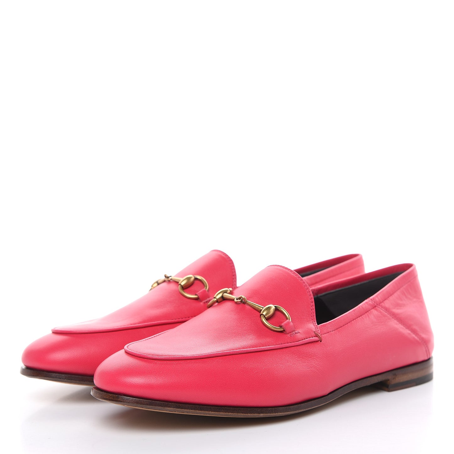 Lambskin Womens Brixton Horsebit Loafers 38.5 Hot Pink