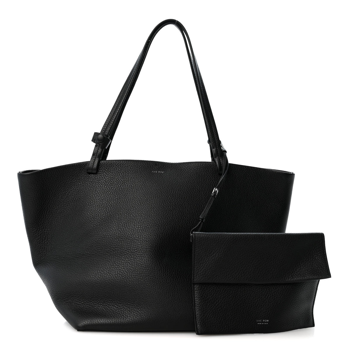 The Row Grained Calfskin Park Tote Three Black 3 of 10