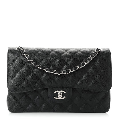 Chanel Caviar Quilted Jumbo Double Flap Black 1 of 9