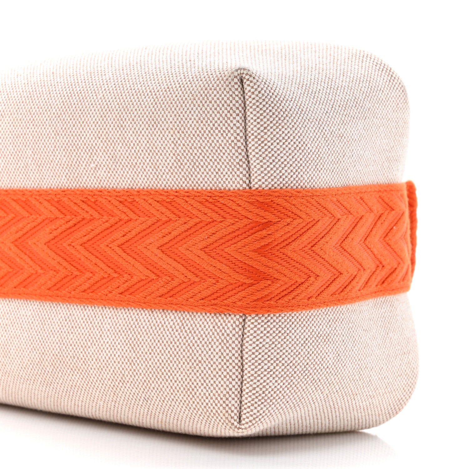 Hermes Canvas Small Bride-A-Brac Pouch Natural Orange 7 of 8