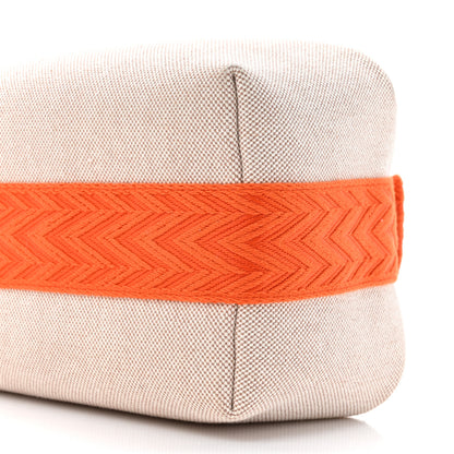 Hermes Canvas Small Bride-A-Brac Pouch Natural Orange 7 of 8