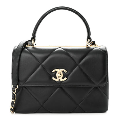 Chanel Lambskin Quilted Small Trendy CC Top Handle Flap Black 1 of 10