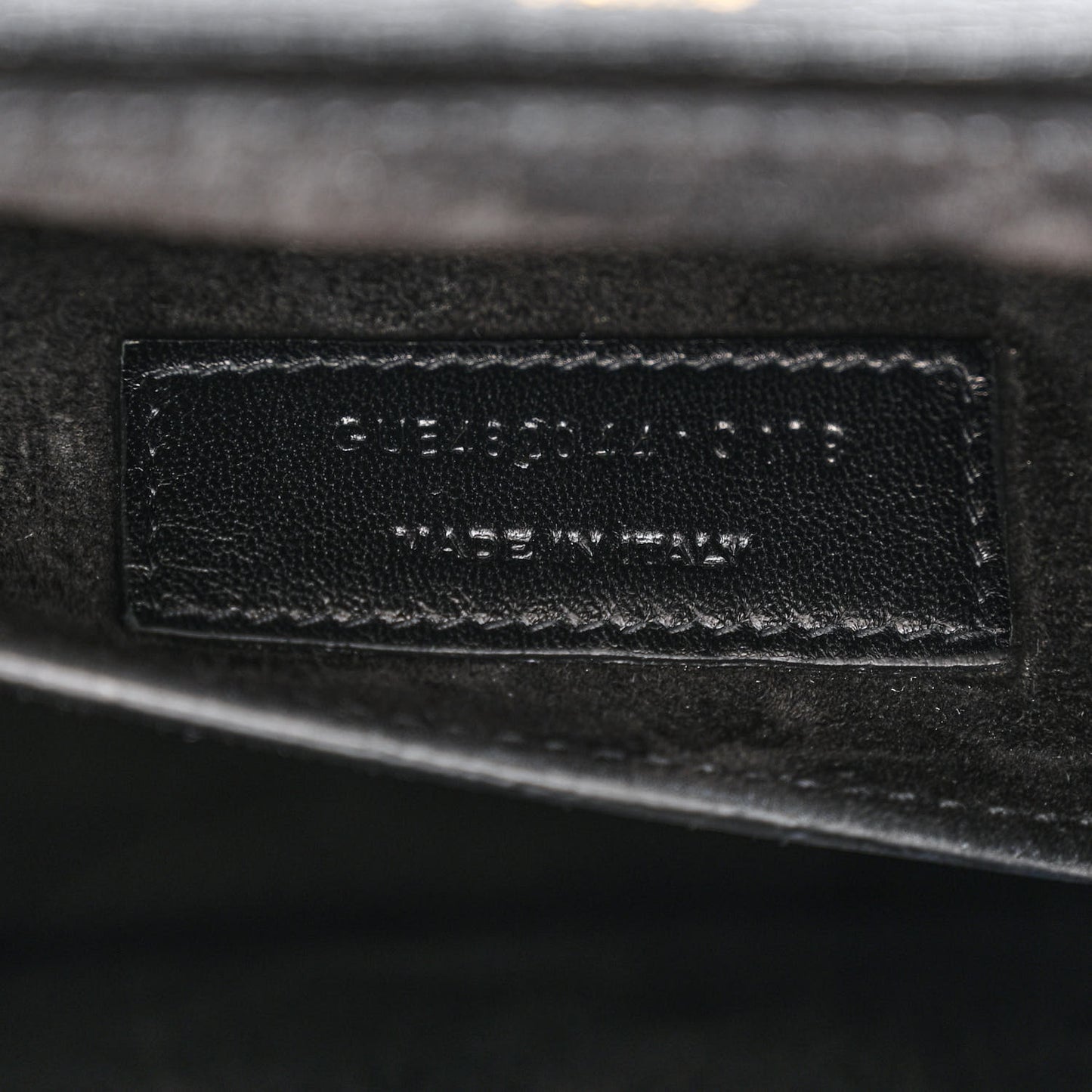 Calfskin Suede Medium Bellechasse Black Beige