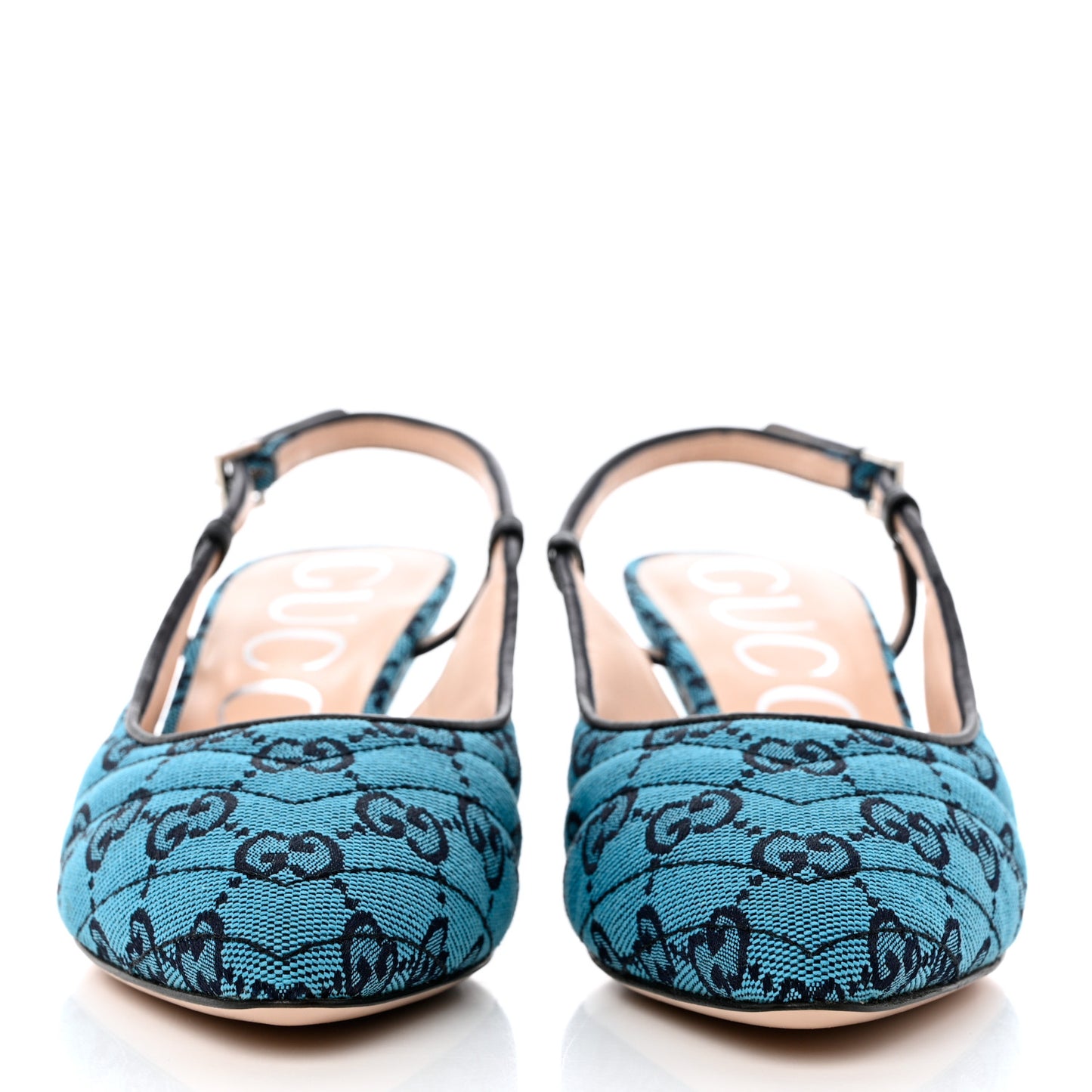 Monogram Multicolor Matelasse Nappa Double G 55mm Slingback Pumps 36.5 Light Blue