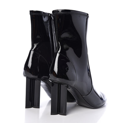 Louis Vuitton Patent Silhouette Ankle Boots 38.5 Black 4 of 9