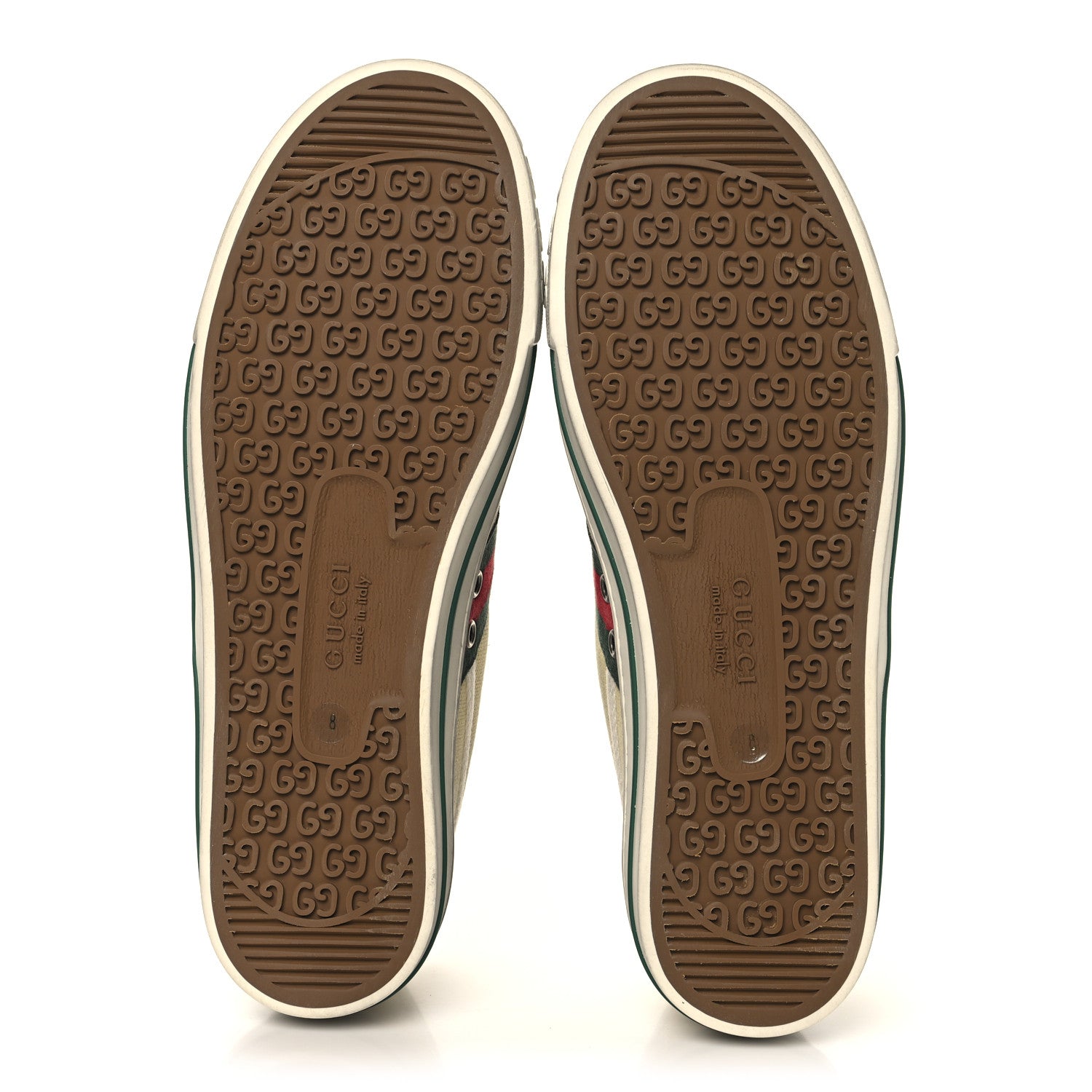Gucci Old Tennis Tweed Web Mens 1977 Tennis Sneakers 8 Burro Mystic White 6 of 10