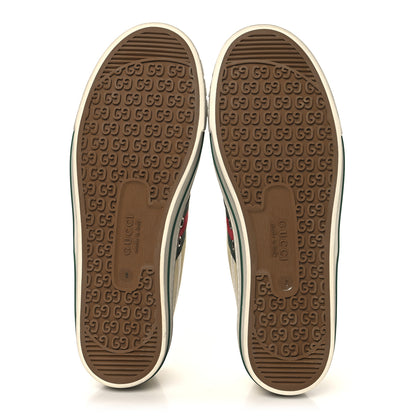 Gucci Old Tennis Tweed Web Mens 1977 Tennis Sneakers 8 Burro Mystic White 6 of 10