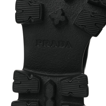 Prada Spazzolato Rois Triangle Monolith Chelsea 55mm Boots 36 Black 8 of 12
