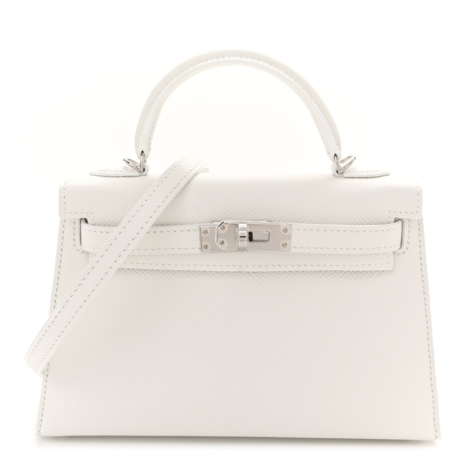 Hermes Epsom Mini Kelly Sellier 20 New White 1 of 19