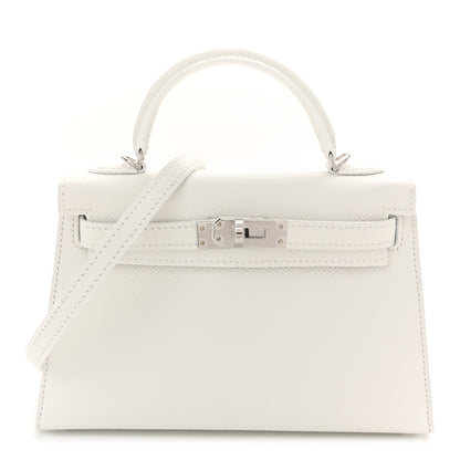 Hermes Epsom Mini Kelly Sellier 20 New White 1 of 19