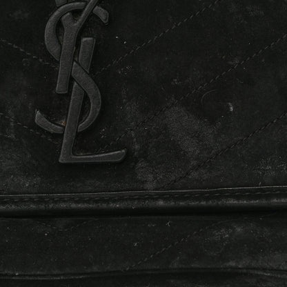 Saint Laurent Suede Monogram Medium Niki Chain Satchel Black 9 of 11