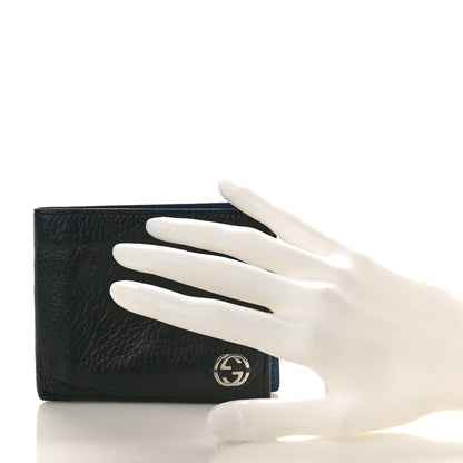 Gucci Dollar Calfskin Bi-Color Interlocking G Bi-Fold Wallet Black Caspian 2 of 8