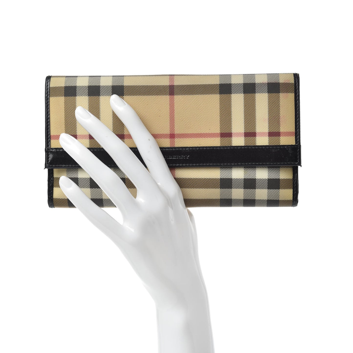 House Check Continental Wallet Black