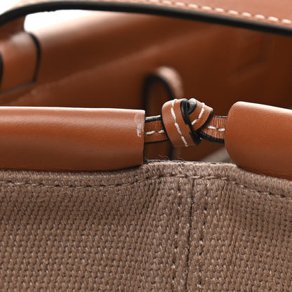 Loewe Canvas Calfskin Cushion Tote Taupe 16 of 17