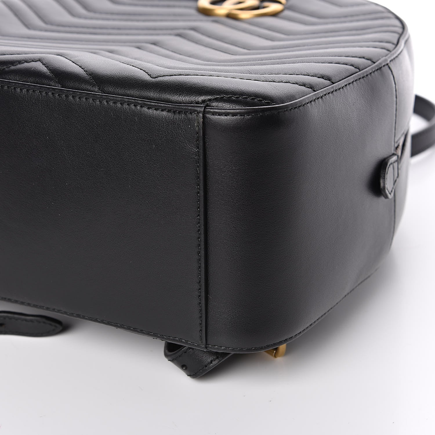 Gucci Calfskin Matelasse GG Marmont Backpack Black 9 of 10