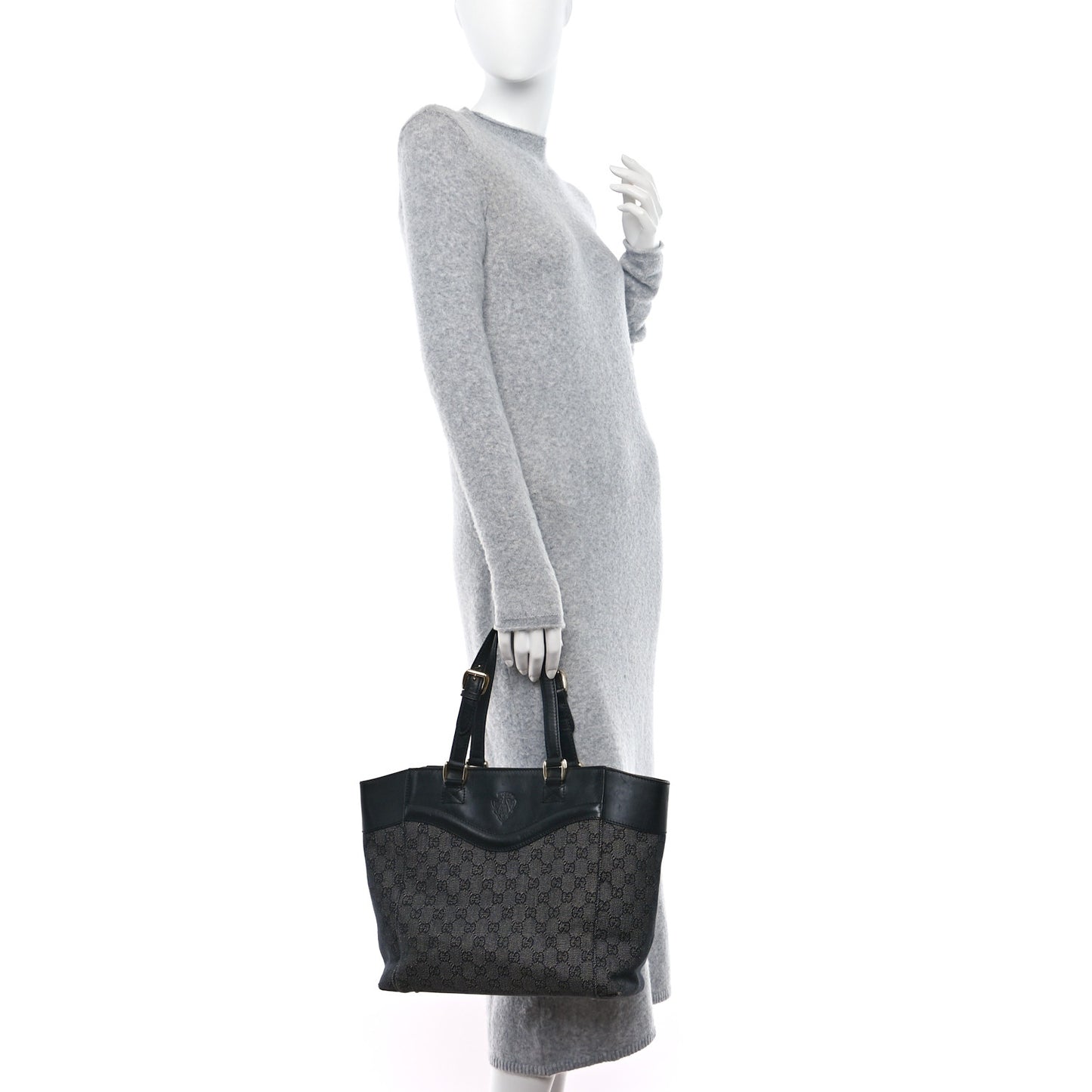 Monogram Crest Tote Black