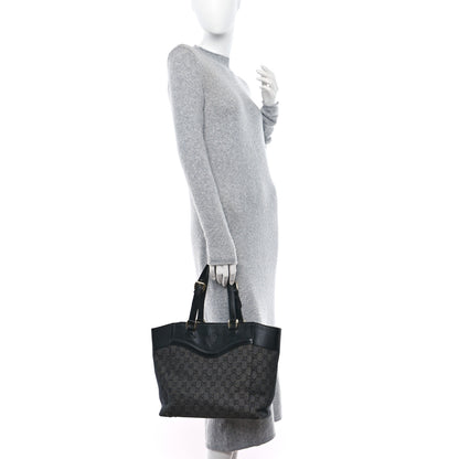 Gucci Monogram Crest Tote Black 2 of 14