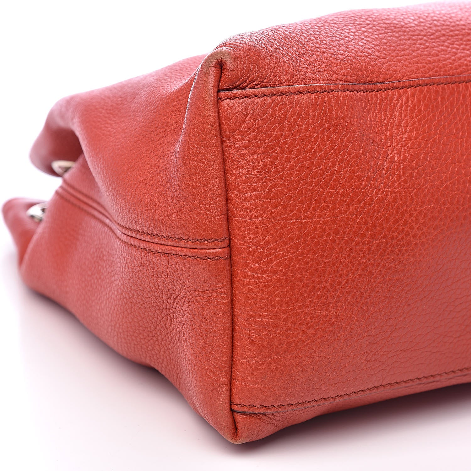 Gucci Pebbled Calfskin Medium Soho Chain Shoulder Bag Sun Orange 8 of 18