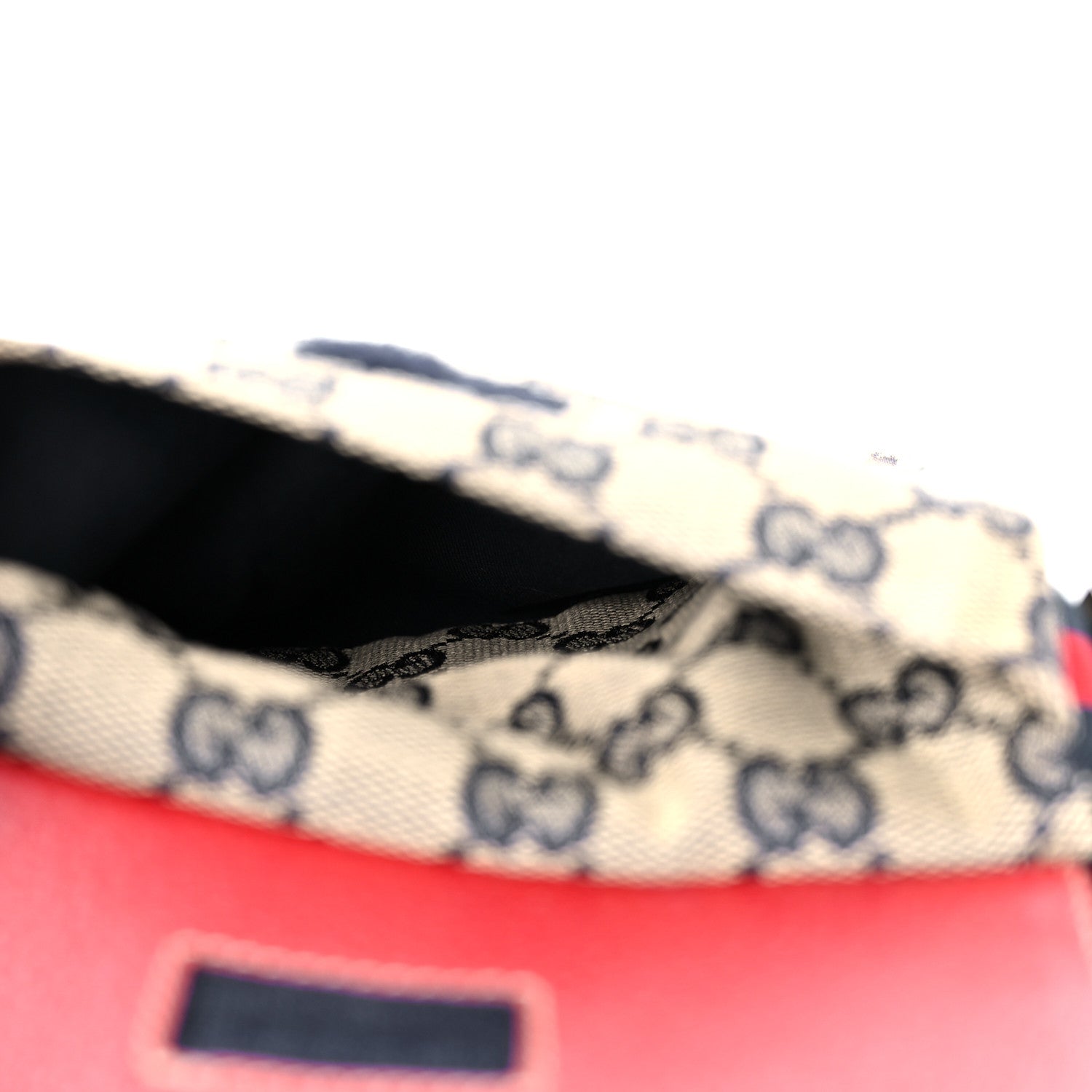 Gucci GG Monogram Web Double Pocket Belt Bag Navy Red 6 of 11