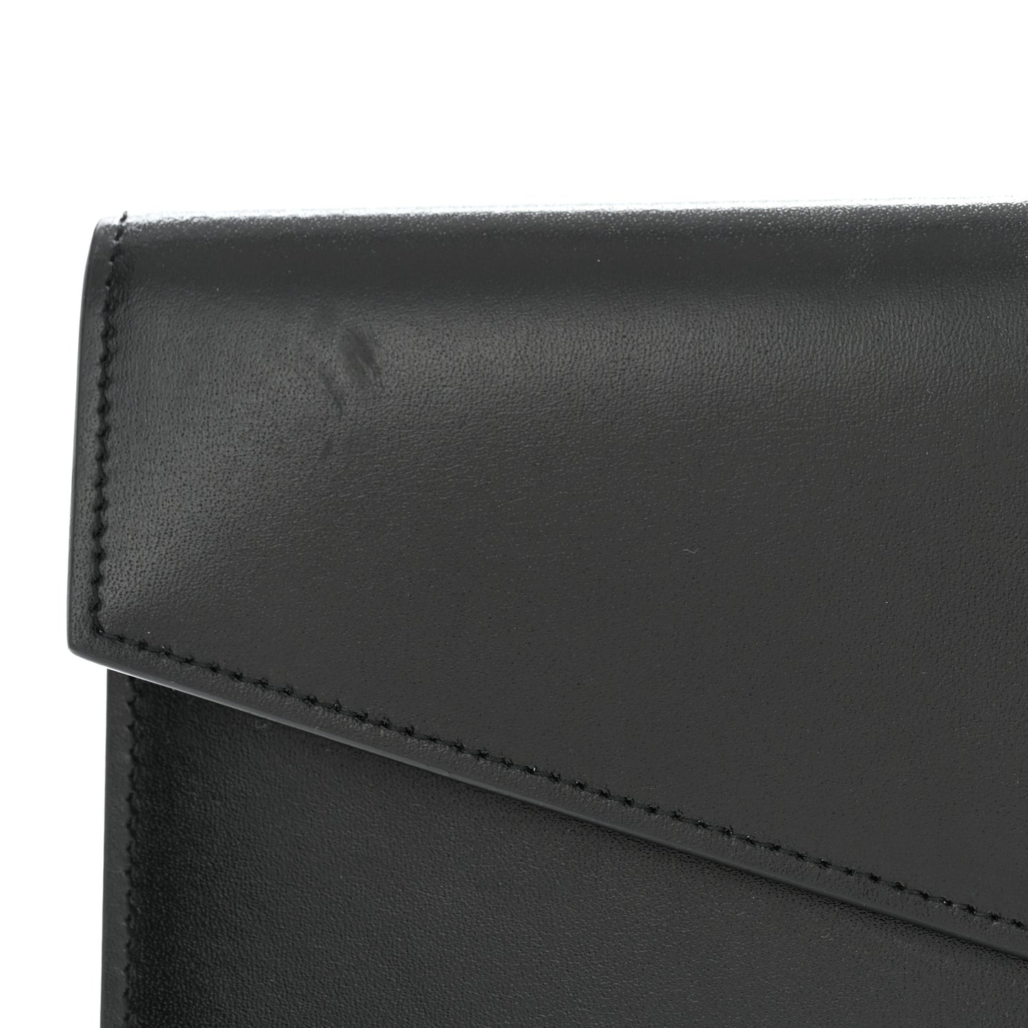 Smooth Shiny Calfskin Monogram Uptown Pouch Black