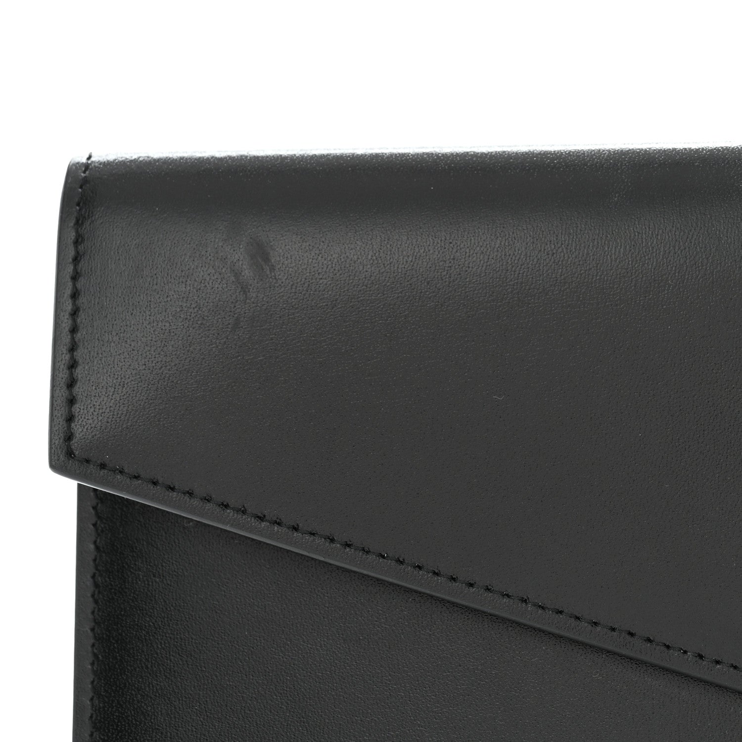 Saint Laurent Smooth Shiny Calfskin Monogram Uptown Pouch Black 7 of 7