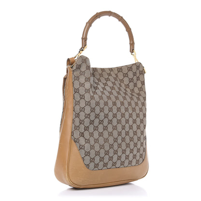 Gucci Monogram Large Bamboo Top Handle Bag Tan 4 of 19