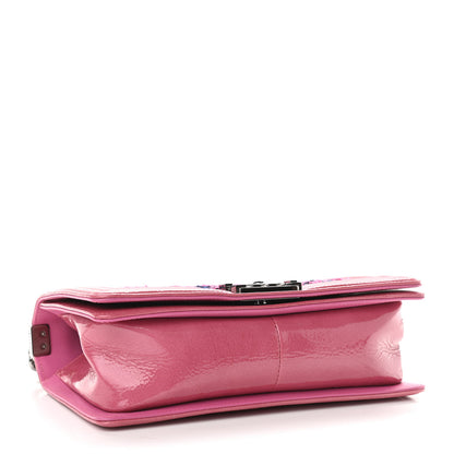 Chanel Patent Tweed Medium Boy Flap Fuchsia 3 of 11