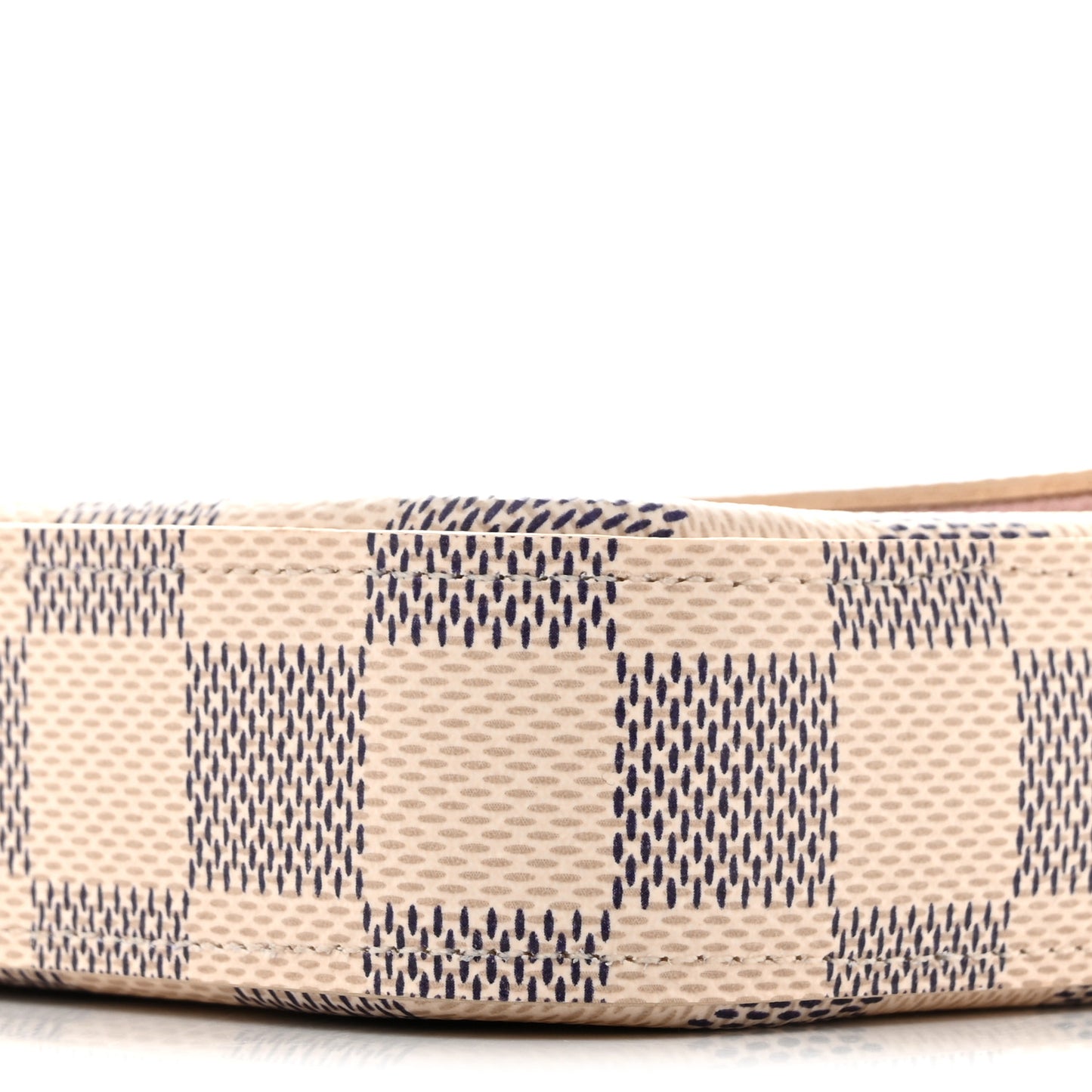 Damier Azur Pochette Felicie Chain Wallet Rose Ballerine