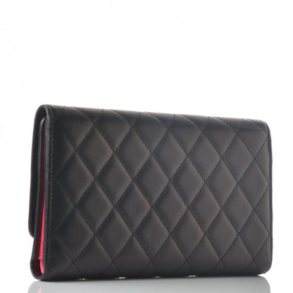 Chanel Calfskin Quilted Cambon Tri-Fold Wallet Black 3 of 10