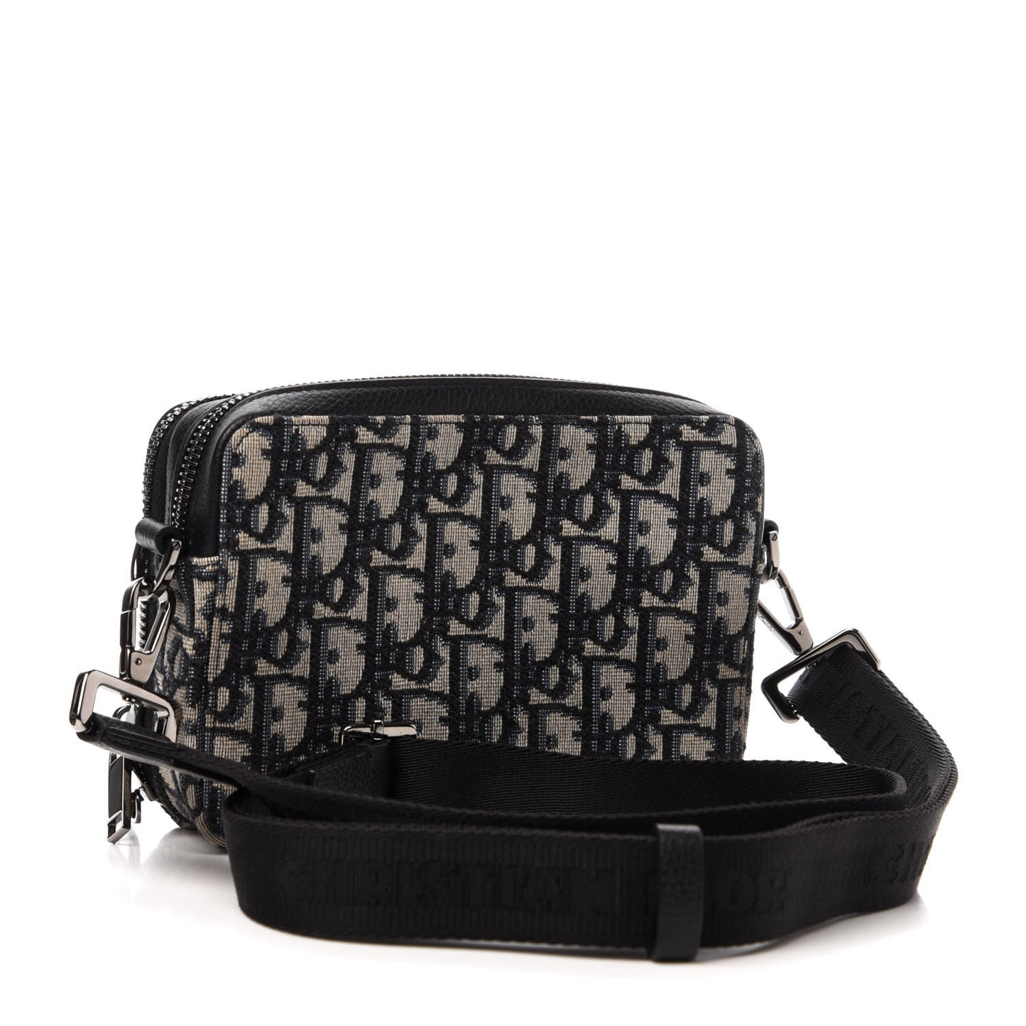 Oblique Pouch Beige Black