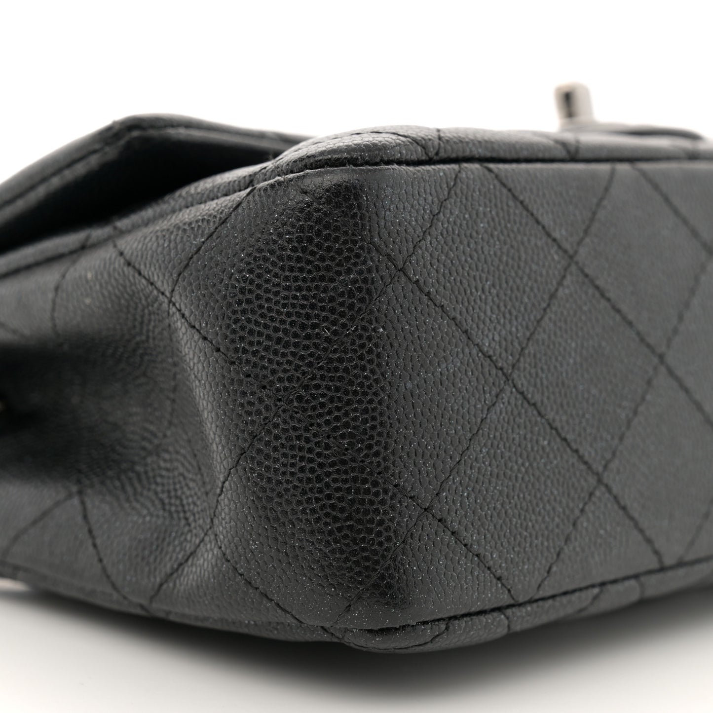 Caviar Quilted Mini Rectangular Flap Black