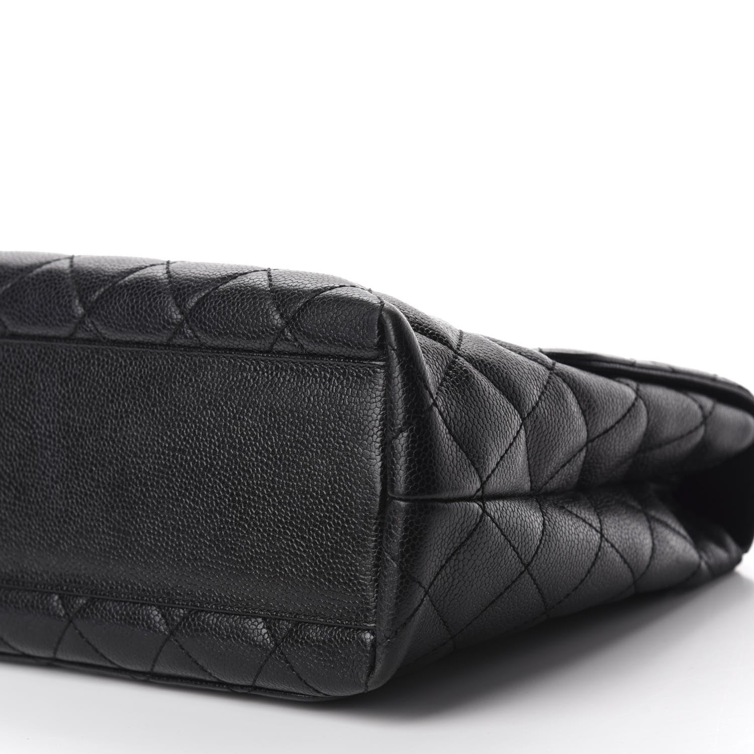 Chanel Caviar Quilted Jumbo Kelly Flap Black 6 of 10