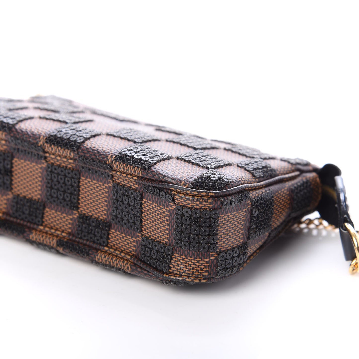 Damier Paillettes Mini Pochette Accessories Black
