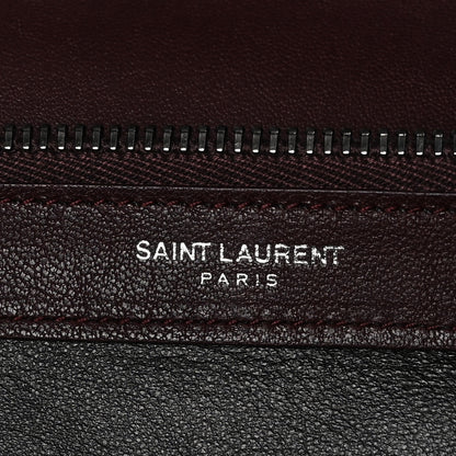 Saint Laurent Sheepskin Matelasse Chevron Large College Monogram Satchel Amaranto 6 of 11