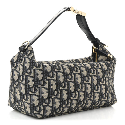Christian Dior Oblique Medium Diortravel Nomad Pouch Blue 3 of 10