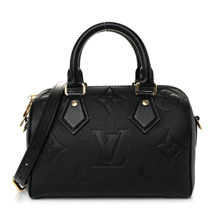 Louis Vuitton Empreinte Monogram Giant Speedy Bandouliere 20 Black 1 of 11