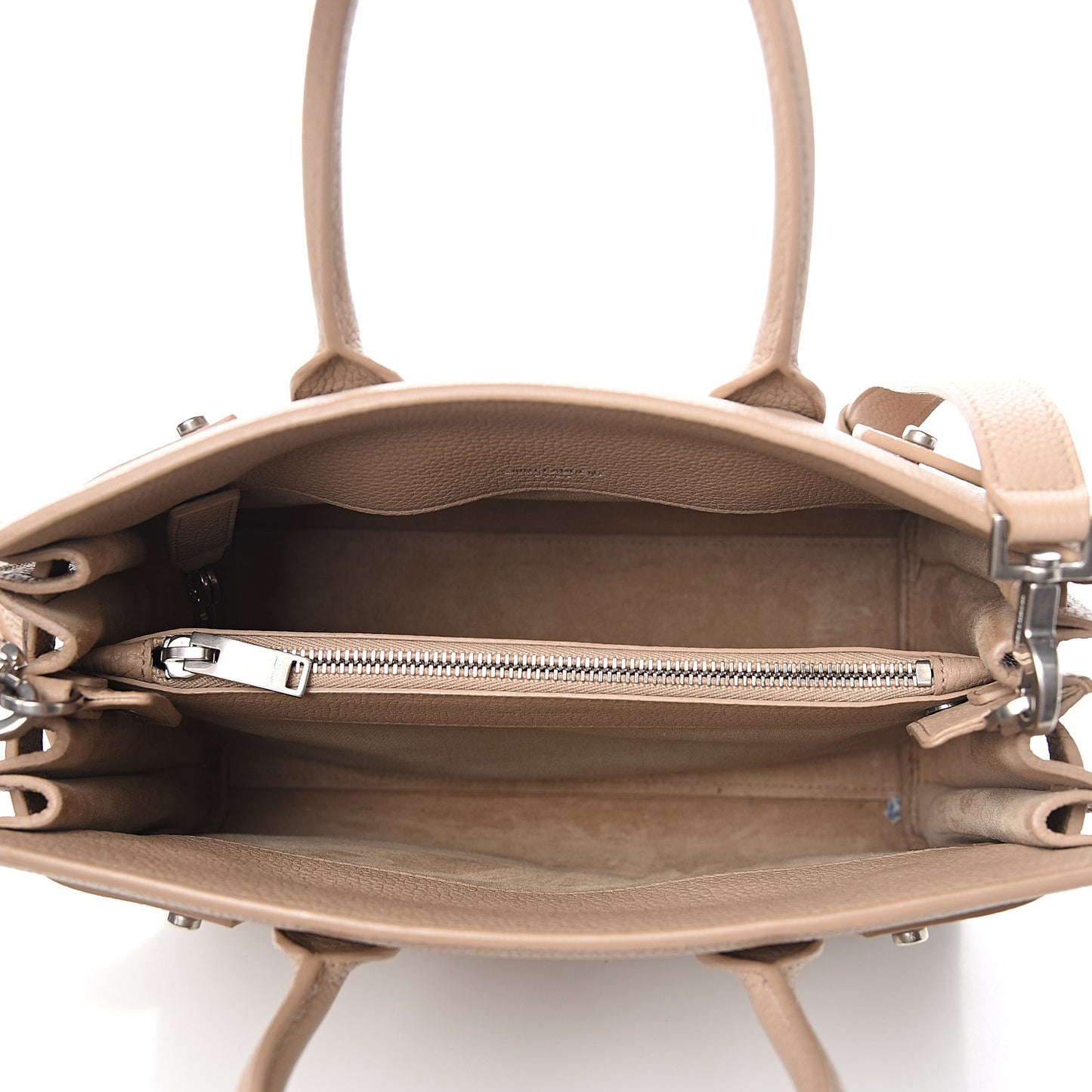 Grained Calfskin Baby Sac De Jour Souple Dark Beige