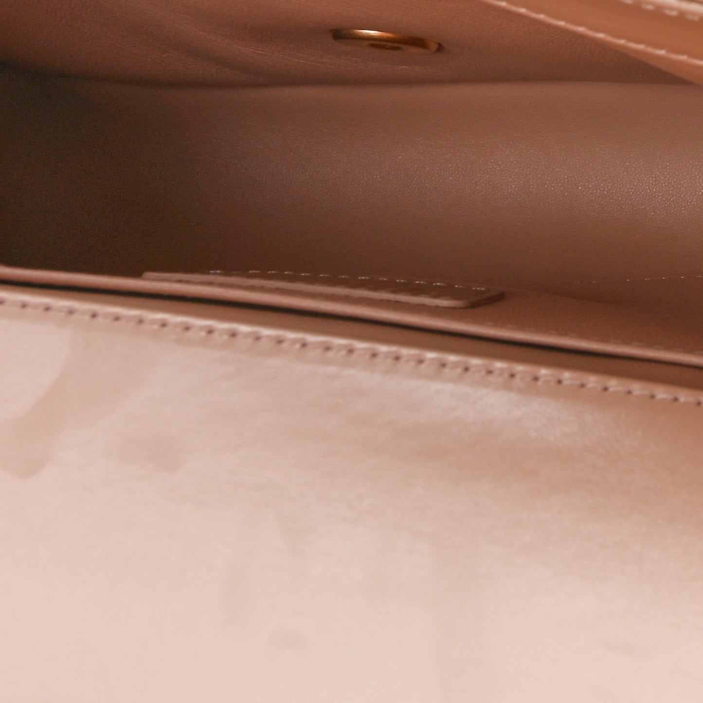 Calfskin Quilted Perfect Fit Flap Beige