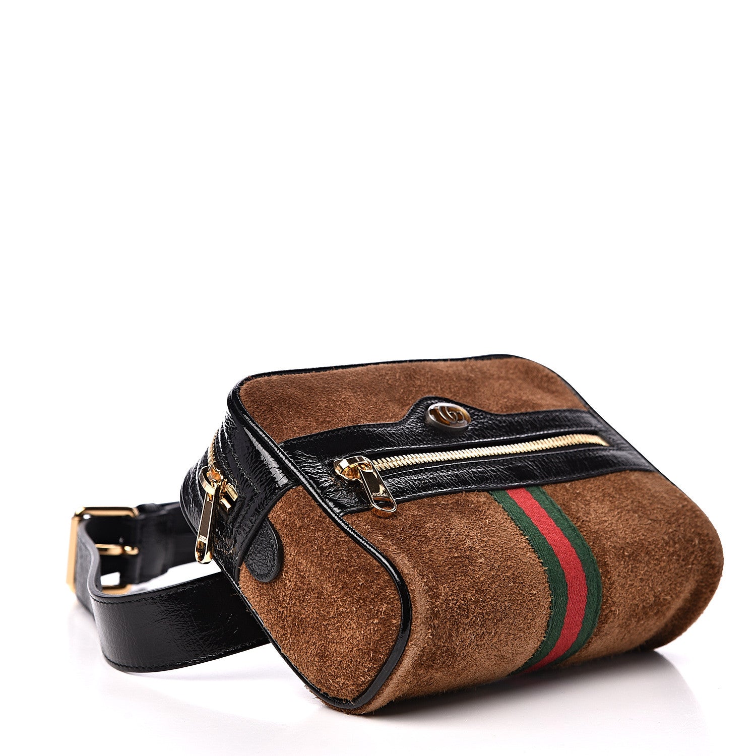 Gucci Suede Small Ophidia Belt Bag 85 34 Brown 3 of 10