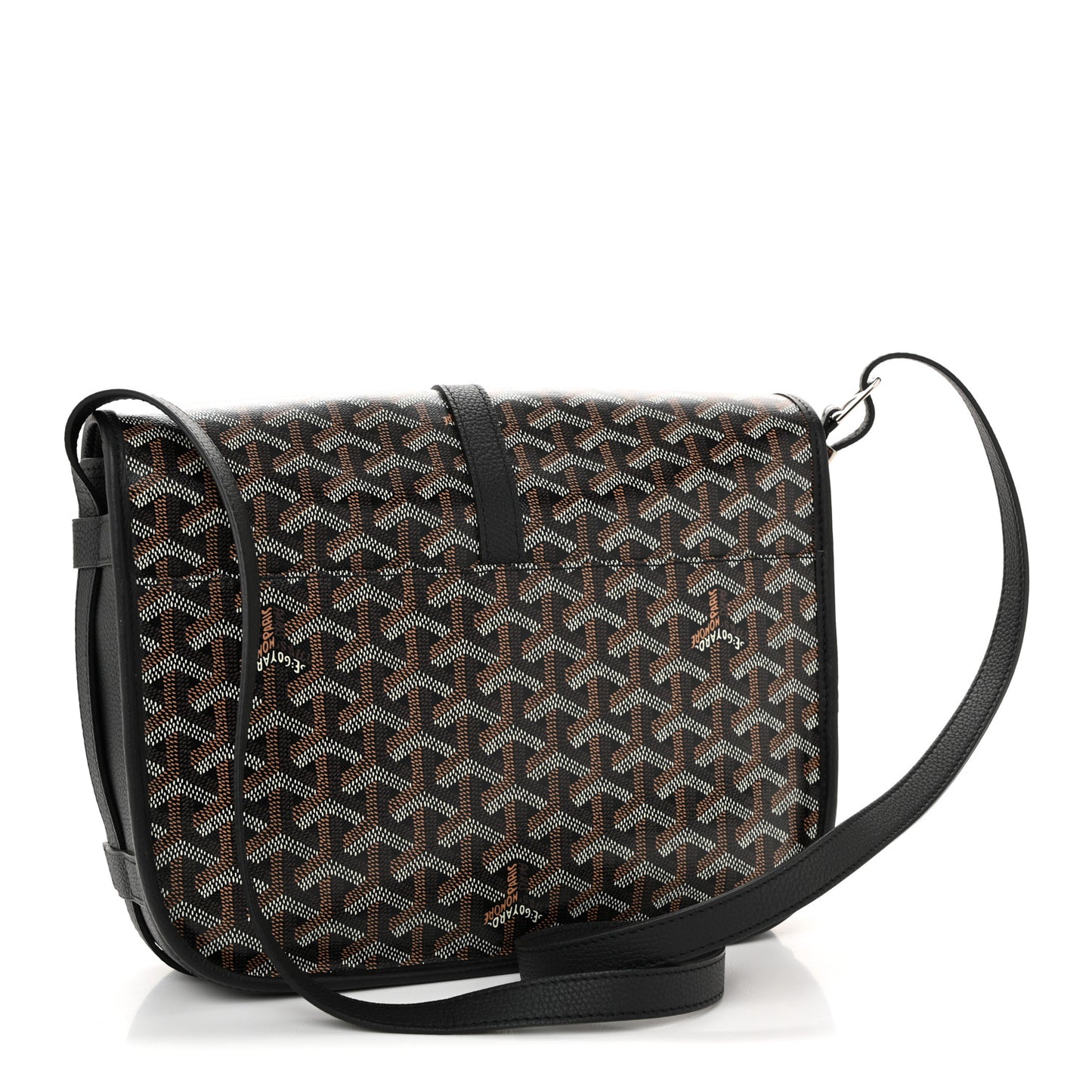 Goyardine Belvedere II MM Messenger Bag Black