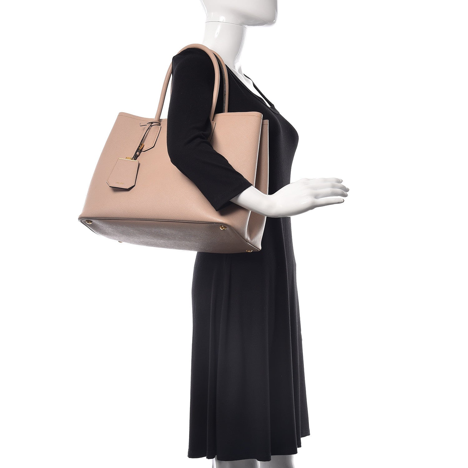 Prada Saffiano Cuir Large Double Bag Cammeo 2 of 15