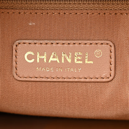 Chanel Calfskin Quilted Boy Shopping Tote Camel 6 of 16